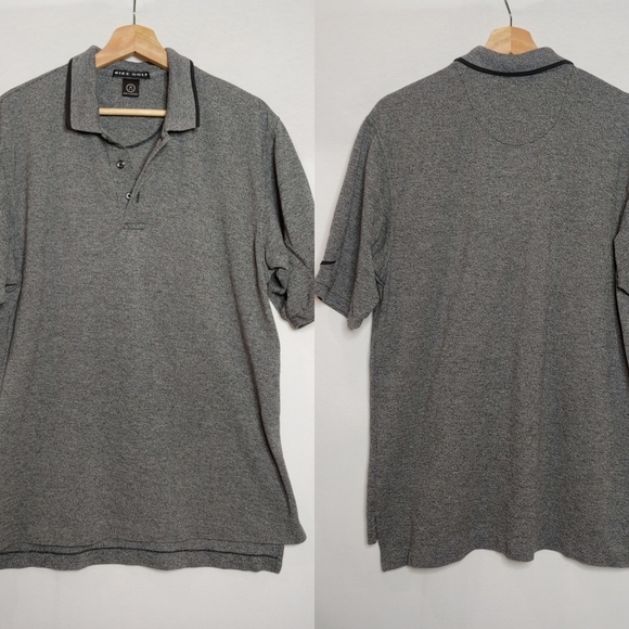 Nike Golf Polo Shirt Gray Black‎ Cotton Polyester Blend Y2K Medium M 2007 - Picture 1 of 7